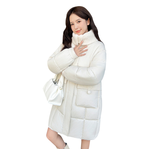 Women's winter 2024 new cotton coat, mid-length design, fashionable and versatile, loose down cotton coat