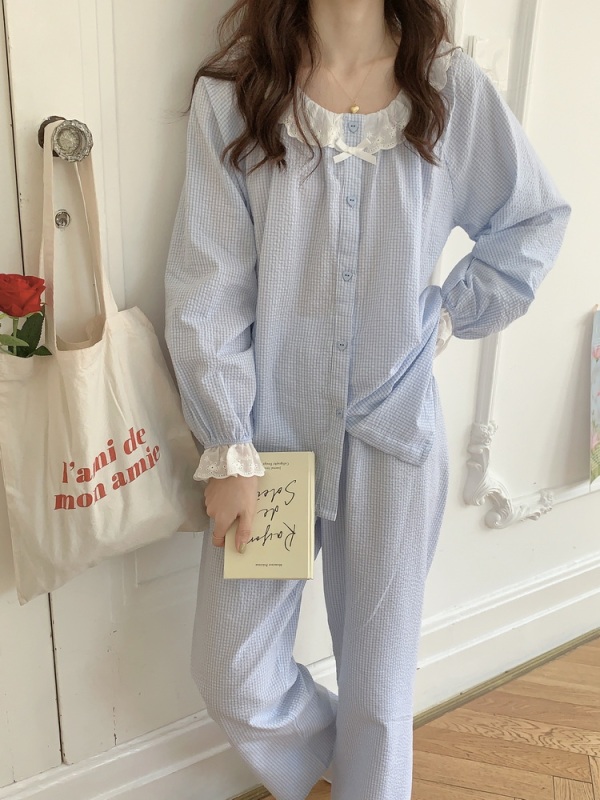 Internet celebrity ins style pajamas for women 2024 spring and autumn new Korean style home clothes
