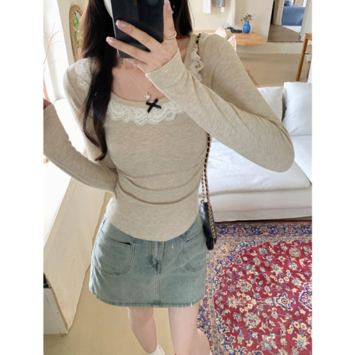 Real shot of rayon 2*2 double zipper stand collar long-sleeved T-shirt for women slimming embroidered cardigan