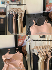 Real shot!  Winter German velvet brushed sexy suspender dress with breast pads, waist slimming and hip-hugging skirt