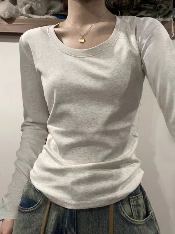 Shipped 260g short long sleeve t-shirt women's top