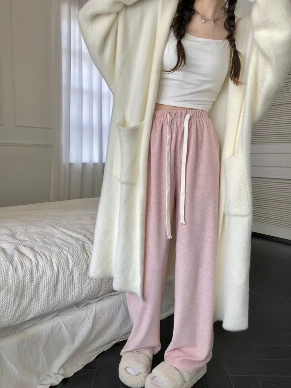 Original quality corduroy 300g loose drape wide leg floor mopping pants for women autumn and winter