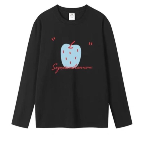 Heavyweight American white T-shirt long-sleeved men and women spring and autumn new hot style loose and versatile lazy style tops