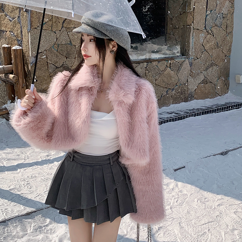 Real shot 2024 winter new fur coat warm short fur coat environmentally friendly imitation fox fur coat for women