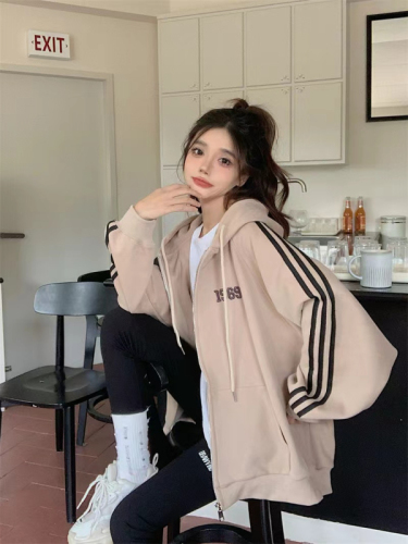 American style color-block baseball jacket, long sleeve, lined, thick, retro, loose, unisex, suitable for petite, versatile topcoat