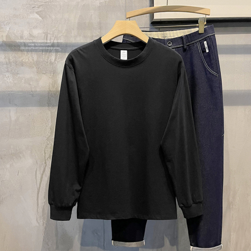 丨 230g 100% cotton combed compact siro spinning 丨 Drop shoulder drawstring long sleeves screw hem slit solid color T-shirt