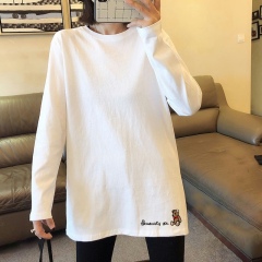 Autumn Korean style bottoming shirt printed long sleeve T-shirt for women