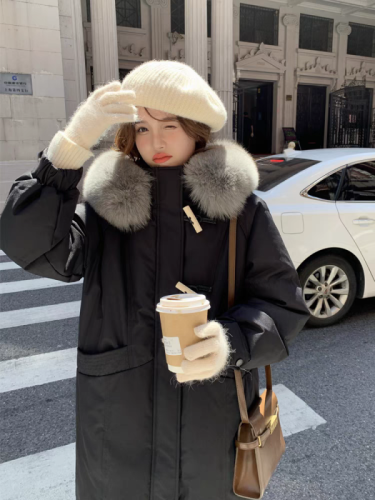 Down jacket for women in winter 2024 new style mid-length, super good-looking, fashionable and stylish, thickened, high-end, knee-length