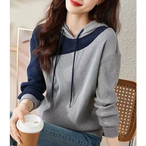 Retro-style slim hooded sweatshirt for women, niche high-end versatile top, spring and autumn style, fashionable jacket