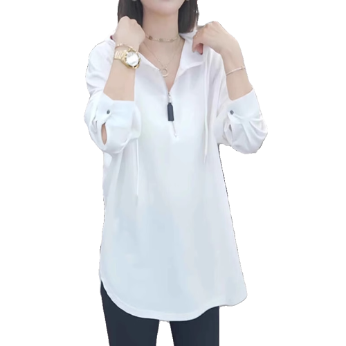 200g 95 cotton 5 spandex 2024 spring and autumn new Korean style long-sleeved T-shirt women's design