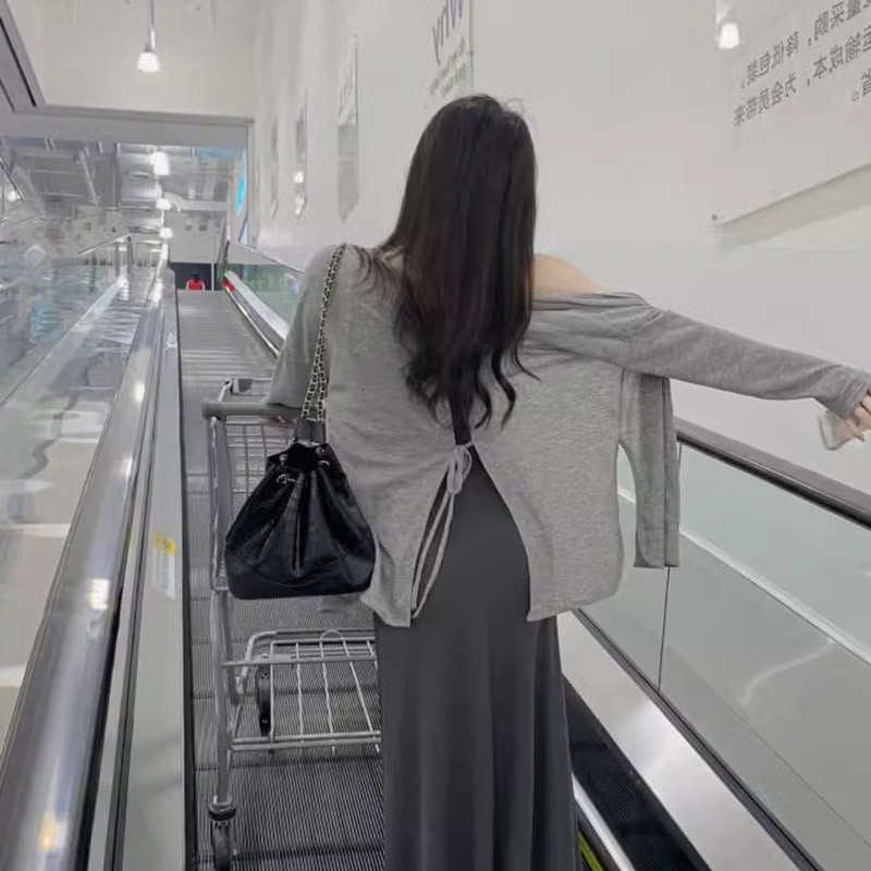 Hot girl pure desire lazy style sun protection cardigan thin women's outer blouse summer shawl mid-length air-conditioned top