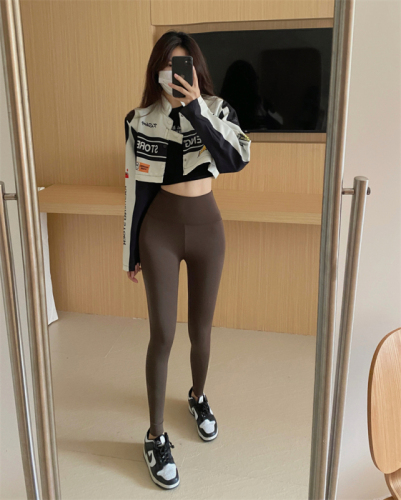 Autumn shark pants outer wear high-waisted hip-lifting nine-point Barbie pants tight yoga leggings