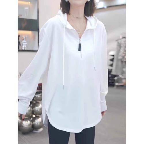 200g 95 cotton 5 spandex 2024 spring and autumn new Korean style long-sleeved T-shirt women's design