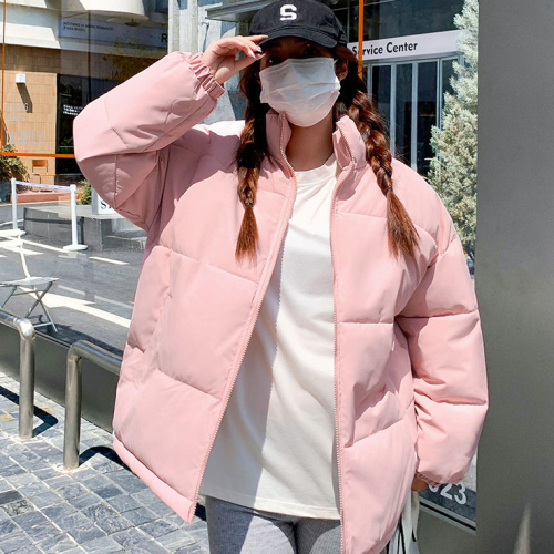 New autumn and winter casual thickened cotton clothes for men and women, Korean style loose solid color cotton coats, jackets and bread clothes