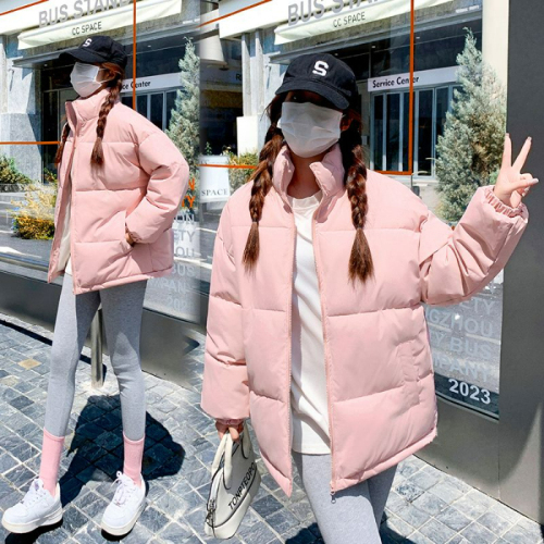 New autumn and winter casual thickened cotton clothes for men and women, Korean style loose solid color cotton coats, jackets and bread clothes