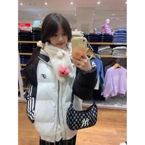 National fashion brand spliced ​​three-stripes thickened cotton jacket for women in winter loose high-end design hooded bread jacket trendy