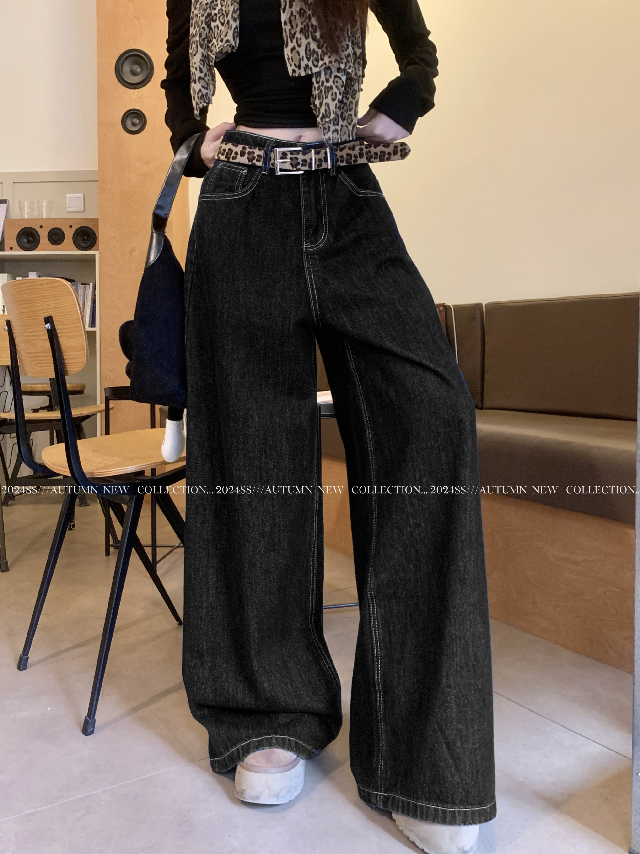 Photographed New Winter American Retro Long Leg Casual Hong Kong Style Floor-Length Pants