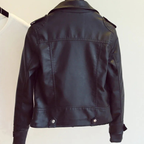 Quality Inspection Officer Picture 2024 Spring and Autumn New Slim Fit PU Versatile Casual Motorcycle Leather Jacket Small Leather Jacket Women's Fashion Jacket