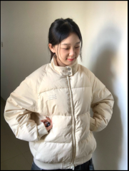 American retro cotton-padded clothes for women winter new small stand-up collar bread coat thickened trendy brand cotton-padded clothes