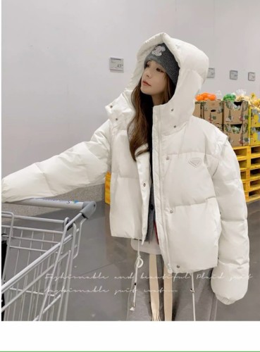 Milk fufu blue detachable sleeves down jacket for women winter 2024 new design short vest and bread jacket