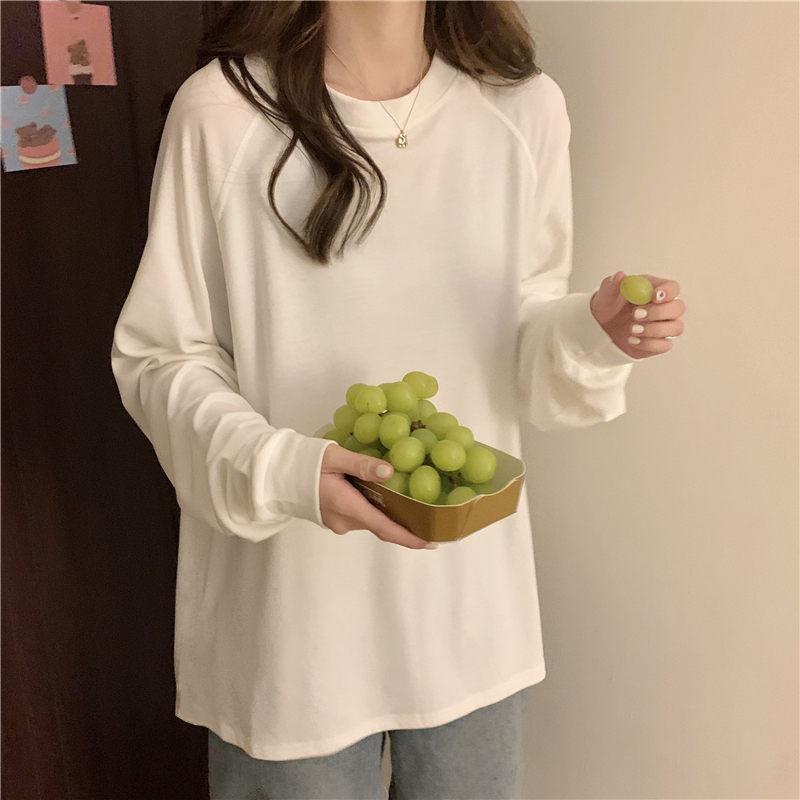 Street Douyin quality 280g double-sided German velvet top large size new spring and autumn thin long-sleeved Korean version