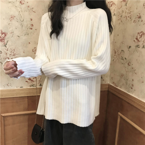 Price Control 3 Sweater Women's New Autumn and Winter Korean Style Loose Outerwear Thickened Lazy Turtleneck Top