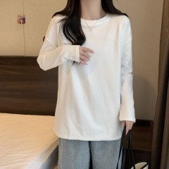 Plus size women's clothing German velvet warm bottoming shirt for women in autumn and winter solid color versatile T-shirt round neck top for women