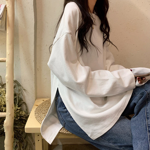 Super popular tops Korean style long sleeve t-shirt women's tops