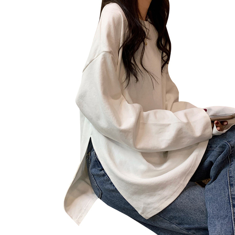 Super popular tops Korean style long sleeve t-shirt women's tops