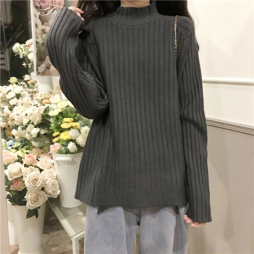 Price Control 3 Sweater Women's New Autumn and Winter Korean Style Loose Outerwear Thickened Lazy Turtleneck Top