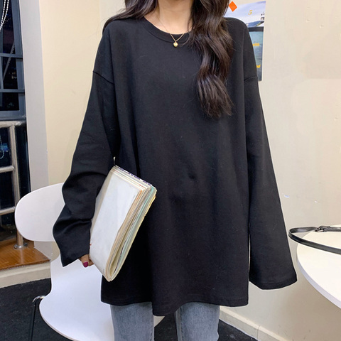 Super popular tops Korean style long sleeve t-shirt women's tops