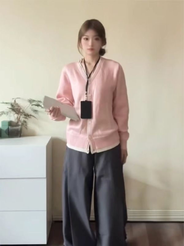 Autumn and winter loose casual knitted jacket