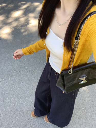 Early Autumn Wear Yellow Knitted Sweater Coat Women's Spring Autumn Cardigan New Slim Fit Hot Girl Early Autumn Long Sleeve Top