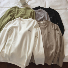 Official picture double-sided German velvet bottoming shirt for women new cationic thickened embroidered long-sleeved T-shirt for women