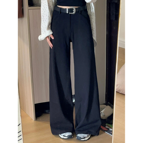 Black Casual Straight Leg Women's Spring Pear Shape Bodycon Skirt Suit Pants