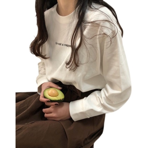 Stylish and Hot Selling Slim Fit Autumn New Women's Han Style Long Sleeve T-Shirt Women's Top Han Style Loose Letter Print