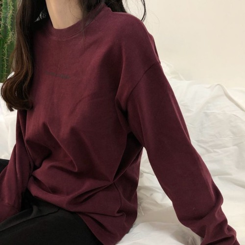 Stylish and Hot Selling Slim Fit Autumn New Women's Han Style Long Sleeve T-Shirt Women's Top Han Style Loose Letter Print