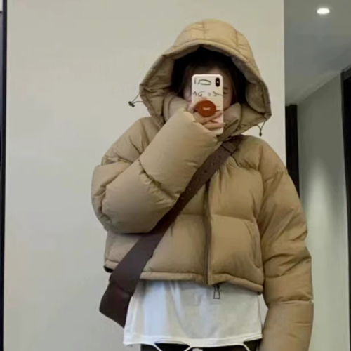 Short women's winter Korean fashion new thickened hooded loose bread jacket for small people