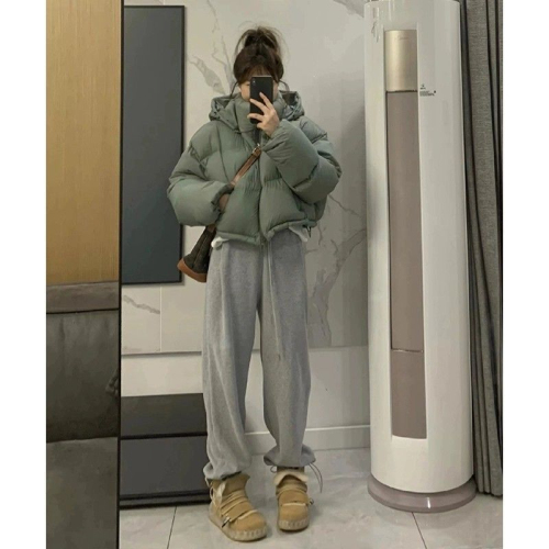 Short women's winter Korean fashion new thickened hooded loose bread jacket for small people