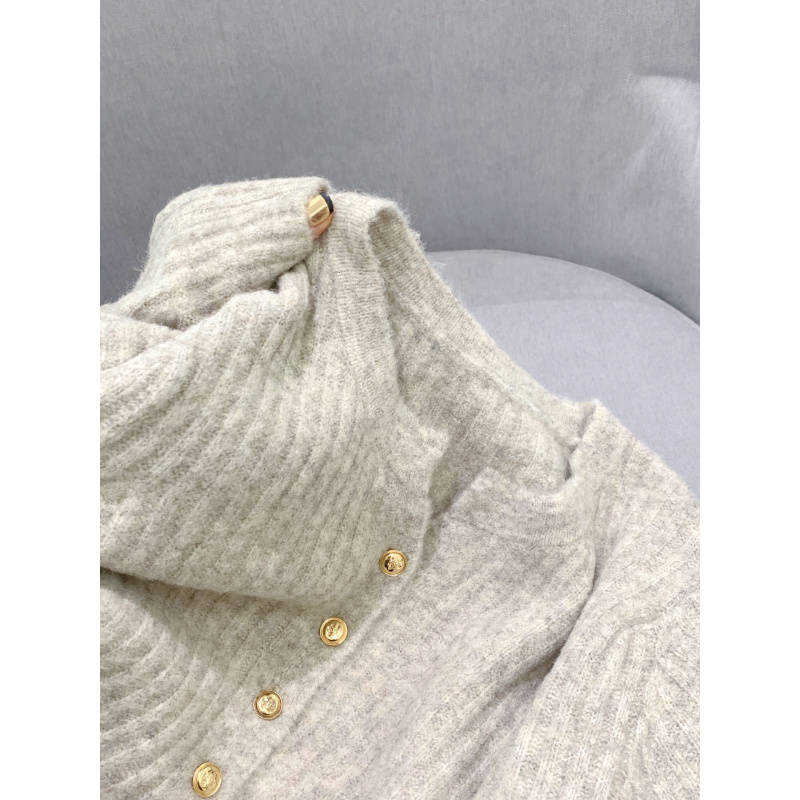 High-end raccoon velvet sweater knitted cardigan for women in autumn and winter new style milk fufu soft and waxy inner base cashmere jacket