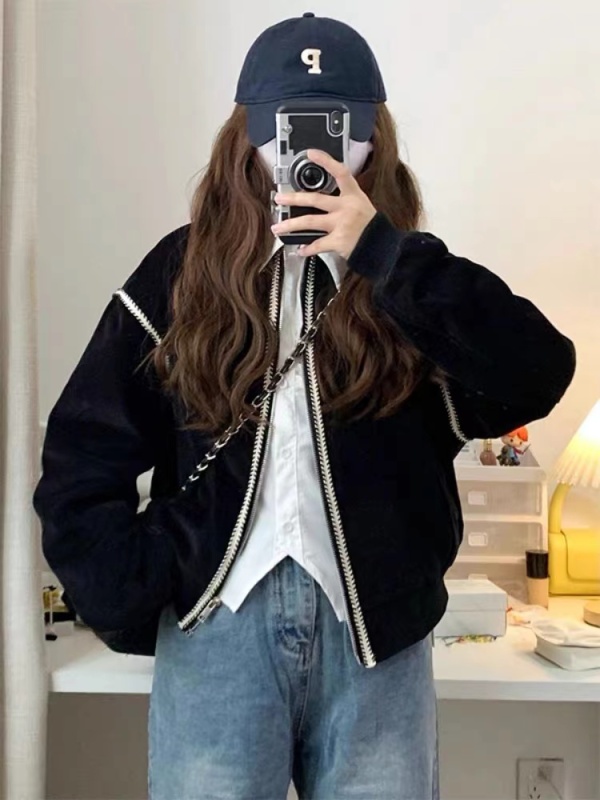 Xiaoxiangfeng jacket women's autumn and winter 2024 new chic baseball uniform thin jacket cold and high-end sense