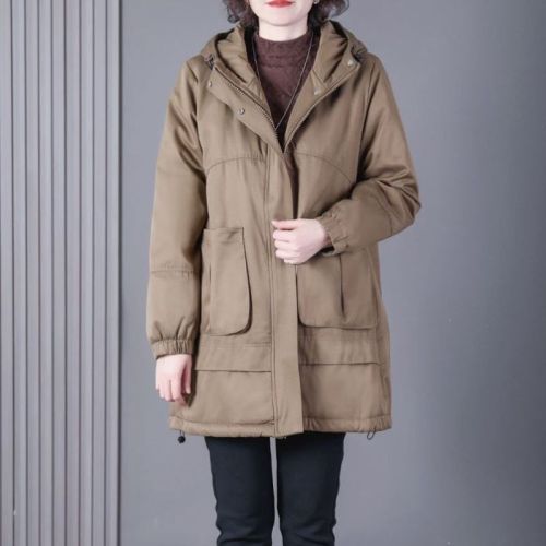 Official picture original fabric quality large size women's thick cotton thick winter hooded cotton coat 2024 new coat