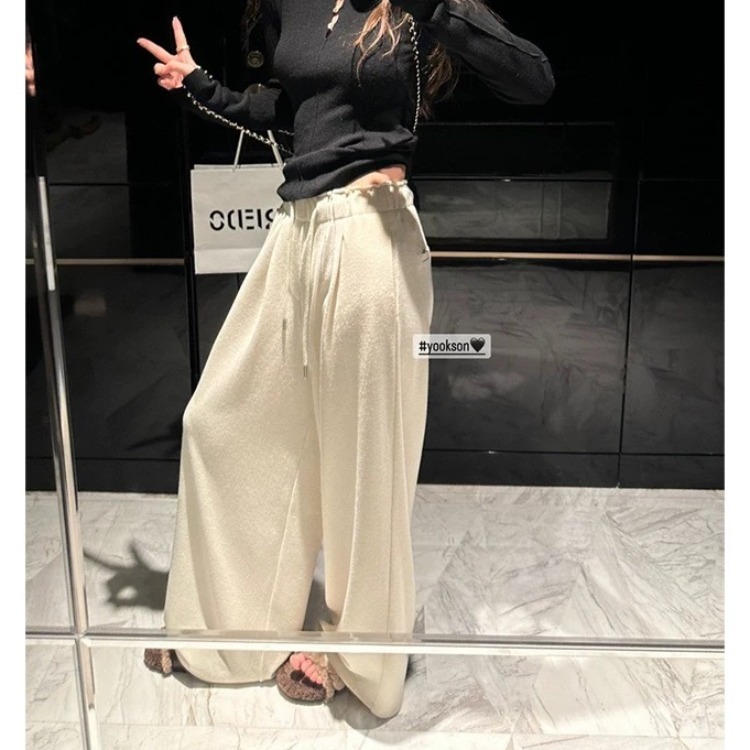HEYGIRL Heige's relaxing time is so comfortable and comfortable!  Lazy casual floor mopping pants for women autumn all-match trousers