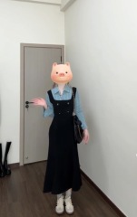 2024 Early Autumn New Fake Two-piece Dress Women's Design Contrast Color Splicing Slimming Long Dress