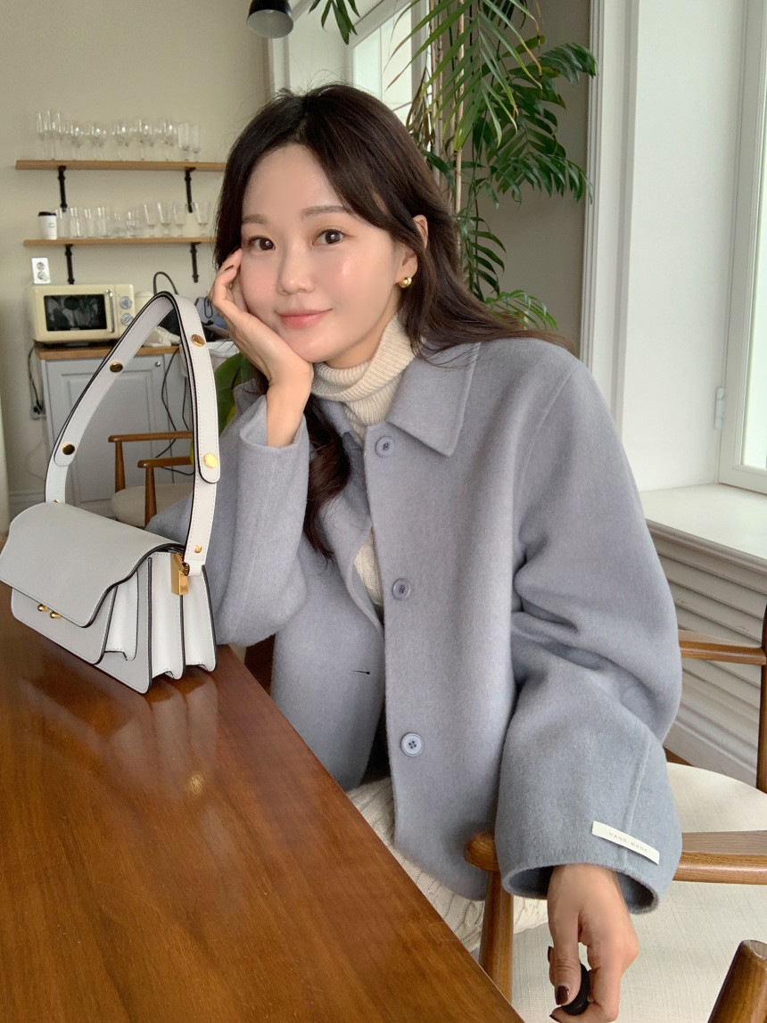Korean chic winter new style lapel long-sleeved slim short woolen jacket