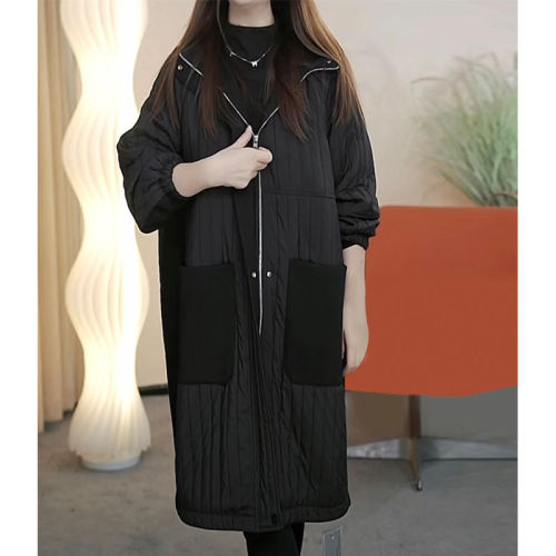 Official picture original fabric quality large size European station high-end wide version thickened cotton warm coat 2024 winter