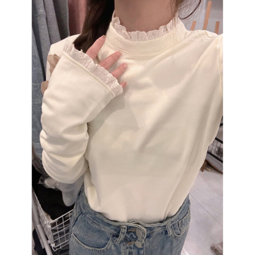 DeRong half turtleneck long-sleeved T-shirt women's autumn and winter bottoming shirt top