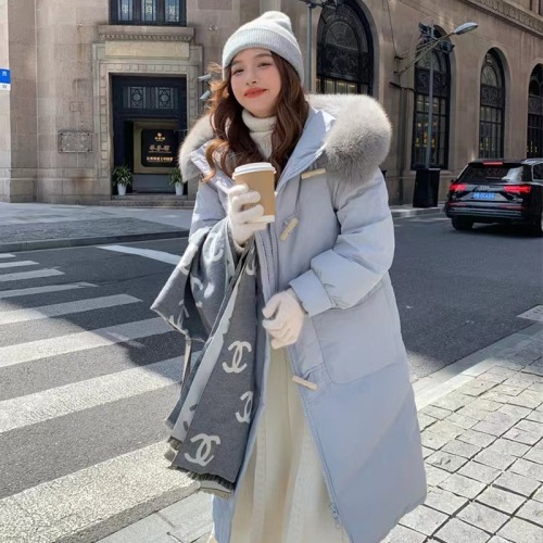 Bai Ling'er Korean mid-length down cotton coat 2024 new winter fashion loose cotton coat Korean style cotton coat