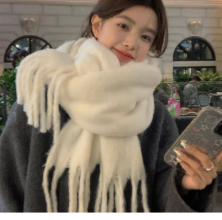 New winter Maillard imitation cashmere scarf, stylish plaid shawl, dual-purpose winter warm and versatile Korean style scarf