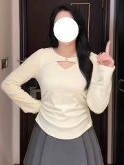 Large size temperament inner bottoming shirt 2024 new women's early autumn fat mm belly cover top hides flesh and looks slim T-shirt for women